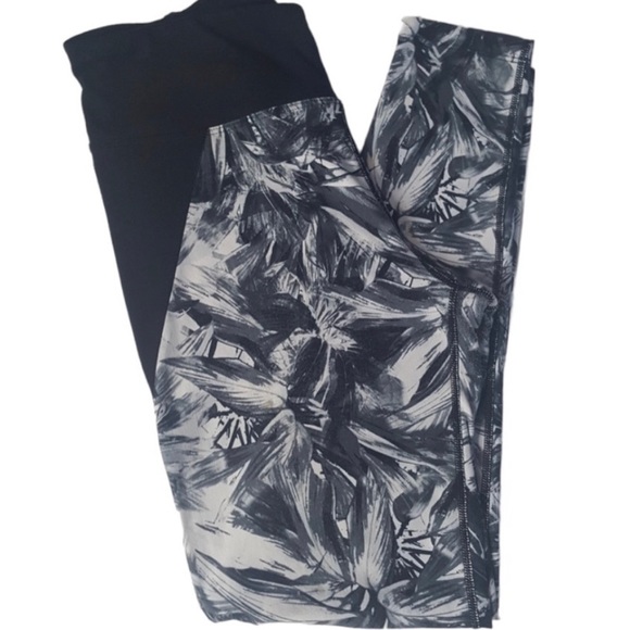 Betsy Johnson Performance 7/8 Ankle Black Gray White Leggings Size Small - Picture 6 of 8